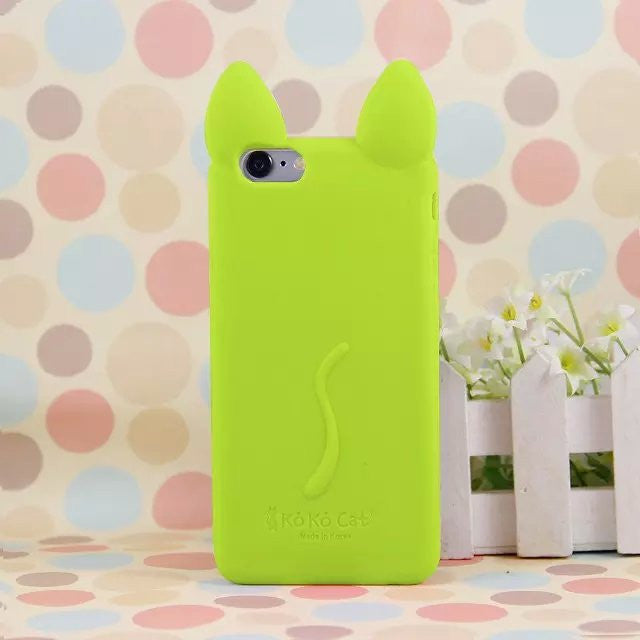 3D Cat Ears Silicon soft Back Case Cover for iphone 5S 5 5G