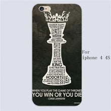 GOT Quote Black cover plastic phone case For Apple iphone 6/6s plus 5 5c 5s 4 4s hard shell