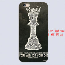 GOT Quote Black cover plastic phone case For Apple iphone 6/6s plus 5 5c 5s 4 4s hard shell