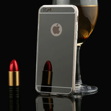 Luxury Clear Mirror Cover With Show Logo Ultra-thin Electroplating Soft Back Cover Protctive Phone Case For iphone 6 6S Funda