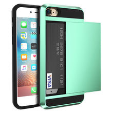 With Slide Storage Card Holder Armor Cover For iPhone 7/7 Plus