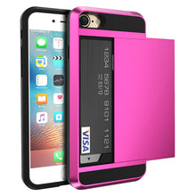 With Slide Storage Card Holder Armor Cover For iPhone 7/7 Plus
