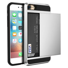 With Slide Storage Card Holder Armor Cover For iPhone 7/7 Plus