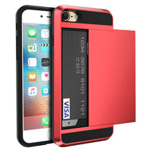 With Slide Storage Card Holder Armor Cover For iPhone 7/7 Plus