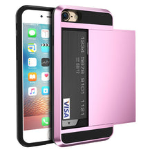 With Slide Storage Card Holder Armor Cover For iPhone 7/7 Plus