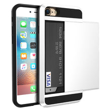 New Hybrid Case For iPhone 7/7 Plus With Slide Storage Card Holder