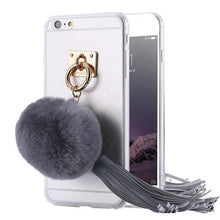Rabbit Fur Hair Leather Case For iPhone 5/5s 6/6s 6/6s Plus