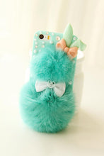 Winter warm Plush rabbit For iPhone 5 5s 6s 4 4s
