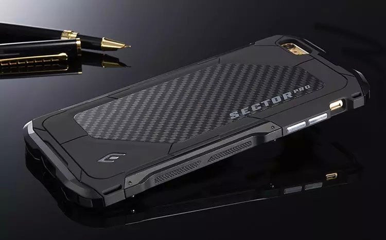 PRO Metal Aluminum Armour Carbon for Apple iPhone 6 6s Plus