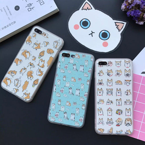 Cute Pet Kawaii Protective Case Phone 5s/5c/SE/ 6/6s 6/6splus 7/7plus