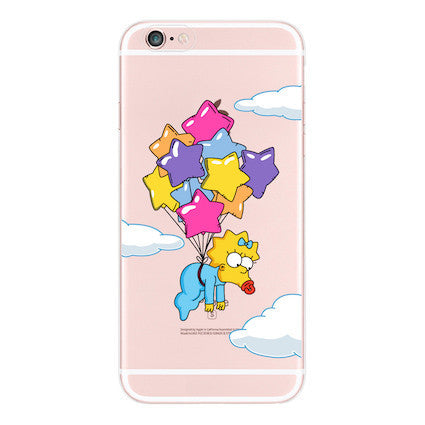 Cute Simpsons Case iPhone 4 5/5S/SE/5C 6/6S 6/6s Plus 7/7plus