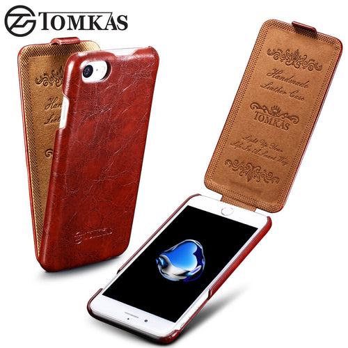 Wax PU Leather Coque Phone Bag For Apple iPhone 7 / 7 Plus