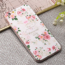 Luxury Painted 3D Relief Cute Flowers Pattern phone cases for iphone 6 6s 6 plus 6s plus Soft Slim phone back carry shell