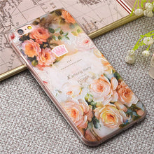 Luxury Painted 3D Relief Cute Flowers Pattern phone cases for iphone 6 6s 6 plus 6s plus Soft Slim phone back carry shell