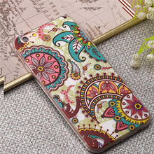 Luxury Painted 3D Relief Cute Flowers Pattern phone cases for iphone 6 6s 6 plus 6s plus Soft Slim phone back carry shell