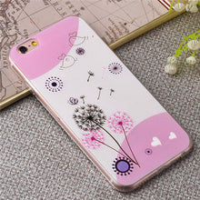 Luxury Painted 3D Relief Cute Flowers Pattern phone cases for iphone 6 6s 6 plus 6s plus Soft Slim phone back carry shell