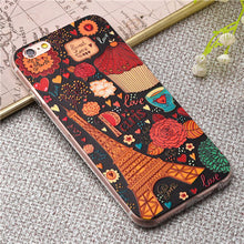 Luxury Painted 3D Relief Cute Flowers Pattern phone cases for iphone 6 6s 6 plus 6s plus Soft Slim phone back carry shell