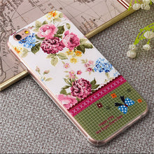 Luxury Painted 3D Relief Cute Flowers Pattern phone cases for iphone 6 6s 6 plus 6s plus Soft Slim phone back carry shell