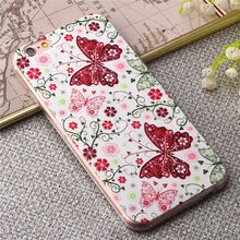 Luxury Painted 3D Relief Cute Flowers Pattern phone cases for iphone 6 6s 6 plus 6s plus Soft Slim phone back carry shell