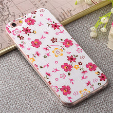 Luxury Painted 3D Relief Cute Flowers Pattern phone cases for iphone 6 6s 6 plus 6s plus Soft Slim phone back carry shell