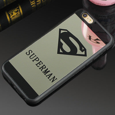 Superman and Superwoman Lover Cell Phone Mirror Case For iPhone 7/7 plus 6/6s 6Plus 5/5s SE