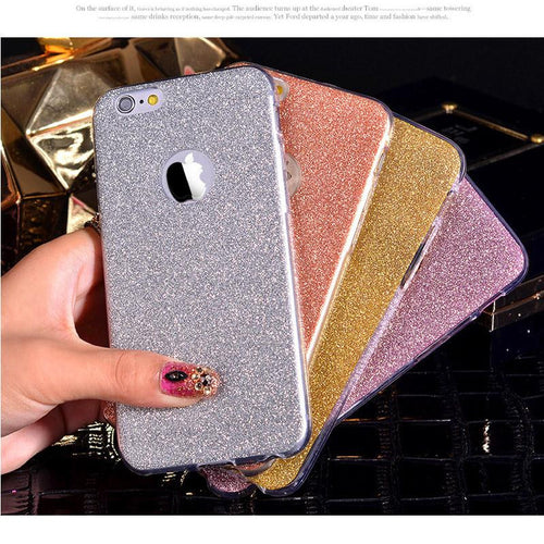 Ultra Thin Bling Luxury Flash Diamond Phone Case coque For Apple Iphone 6 6s 6Plus Logo Window Design Back Cover Cases