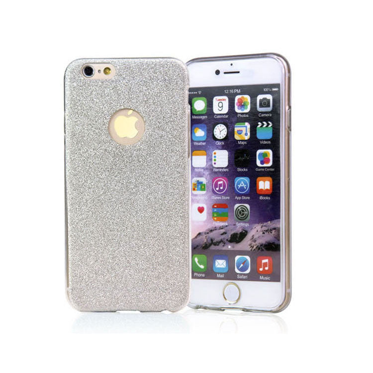 Ultra Thin Bling Luxury Flash Diamond Phone Case coque For Apple Iphone 6 6s 6Plus Logo Window Design Back Cover Cases
