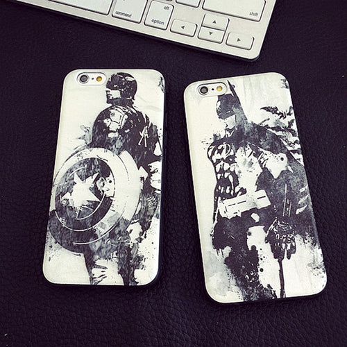 Hot Marvel Silk Print Phone Back Cover For iPhone 6/6S 6Plus