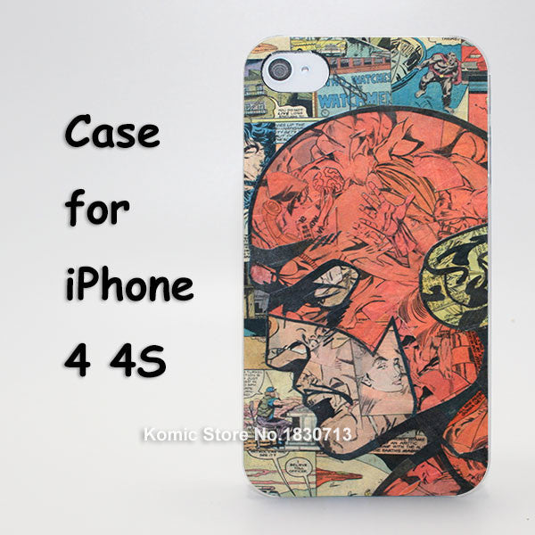 Comic Book Collages Pattern hard transparent clear For iPhone 4/4s  5/5s/5c 6/6s 6/6s Plus
