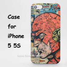 Comic Book Collages Pattern hard transparent clear For iPhone 4/4s  5/5s/5c 6/6s 6/6s Plus