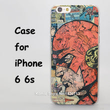 Comic Book Collages Pattern hard transparent clear For iPhone 4/4s  5/5s/5c 6/6s 6/6s Plus