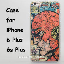 Comic Book Collages Pattern hard transparent clear For iPhone 4/4s  5/5s/5c 6/6s 6/6s Plus