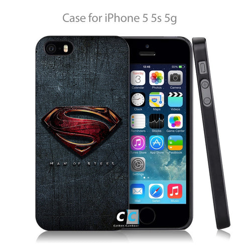 Marvel Man of Steel Hard Black Case Cover Shell Coque for iPhone 4/4s 5/5s  5c 6/6S 6 Plus