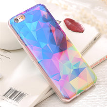 Modern Blue Ray Light Clear Phone Case For Iphone 7/7 Plus