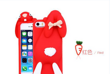 3D Rabbit Bunny Silicon Cover for iPhone 4/4S SE5/5s/5C 6/6s 6/6s Plus 7/7 Plus