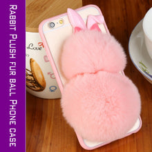 Rabbit Plush fur ball Phone case iPhone 6 6s Plus 5 5s 4 4s