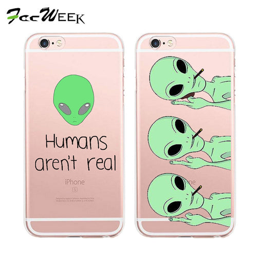Aliens Pattern Case For iPhone 6/6S 7/7 Plus 6/6s Plus 5/5S/SE