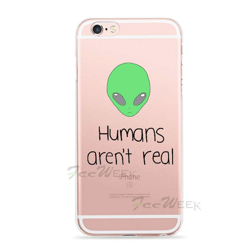 Aliens Pattern Case For iPhone 6/6S 7/7 Plus 6/6s Plus 5/5S/SE