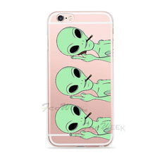 Aliens Pattern Case For iPhone 6/6S 7/7 Plus 6/6s Plus 5/5S/SE