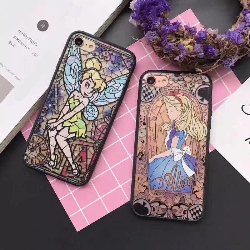 Dirt-resistant Hot Sale Cute Cartoon Floral Fairy Alice Princess Phone Case Silk Print Cover For Iphones5 Se 6 6s Plus 7 7plus
