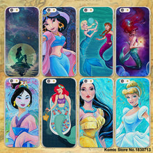 Princess series transparent clear phone Case for Apple iPhone 7 6 6s Plus SE 4s 5 5s 5c