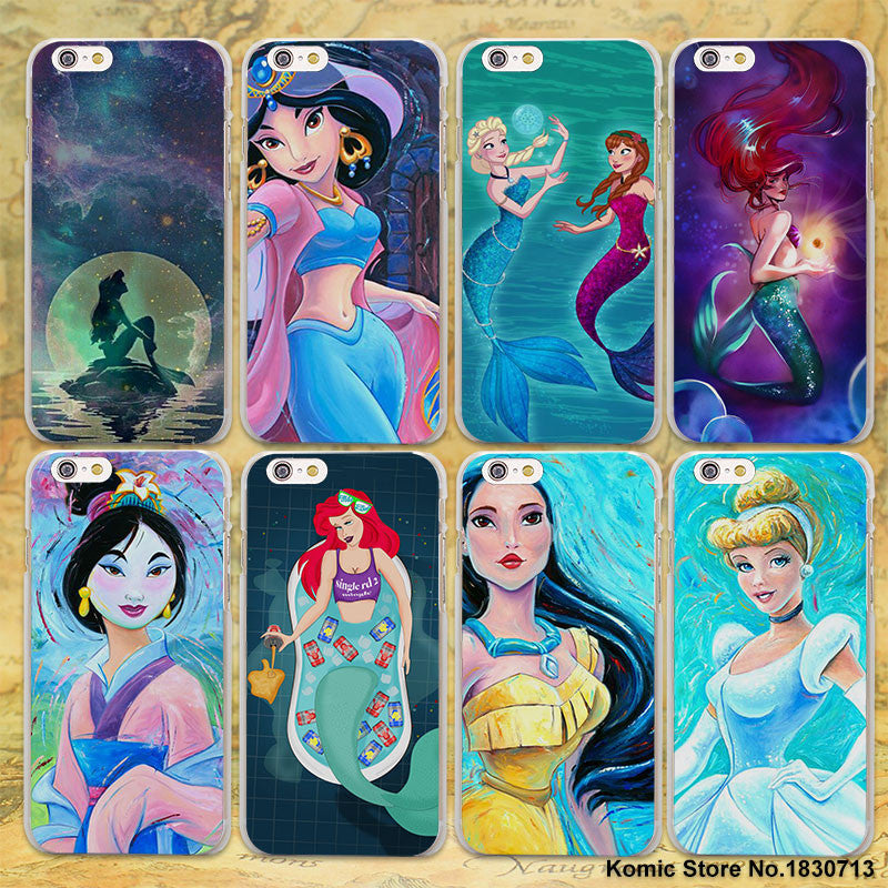 Princess series transparent clear phone Case for Apple iPhone 7 6 6s Plus SE 4s 5 5s 5c