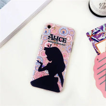 Cartoon Alice Phone Cases for iPhone 7 7 Plus 6S 6 Alice in Wonderland High Quality Embossed Reliefs Princess Cover Coque Fundas