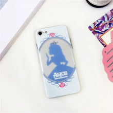 Cartoon Alice Phone Cases for iPhone 7 7 Plus 6S 6 Alice in Wonderland High Quality Embossed Reliefs Princess Cover Coque Fundas