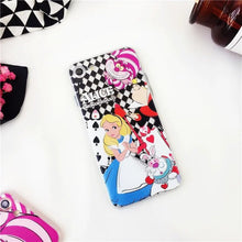 Cartoon Alice Phone Cases for iPhone 7 7 Plus 6S 6 Alice in Wonderland High Quality Embossed Reliefs Princess Cover Coque Fundas