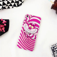 Cartoon Alice Phone Cases for iPhone 7 7 Plus 6S 6 Alice in Wonderland High Quality Embossed Reliefs Princess Cover Coque Fundas