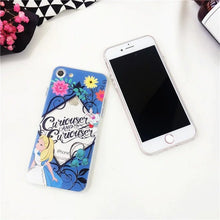 Cartoon Alice Phone Cases for iPhone 7 7 Plus 6S 6 Alice in Wonderland High Quality Embossed Reliefs Princess Cover Coque Fundas