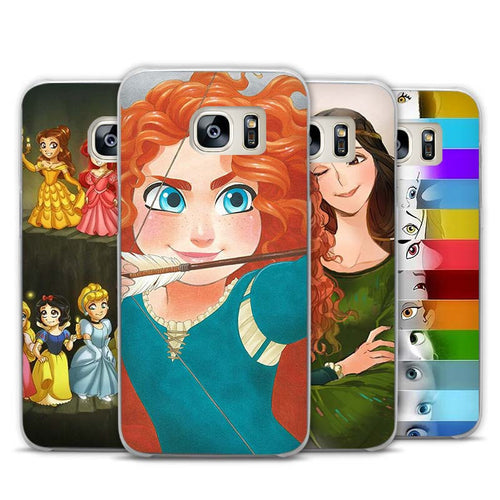 Princess Transparent Phone Case Cover for Samsung Galaxy S3 S4 S5 S6 S7 S8 Edge Plus