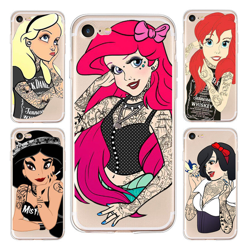 For iPhone 7 Tattoo Princess Cases