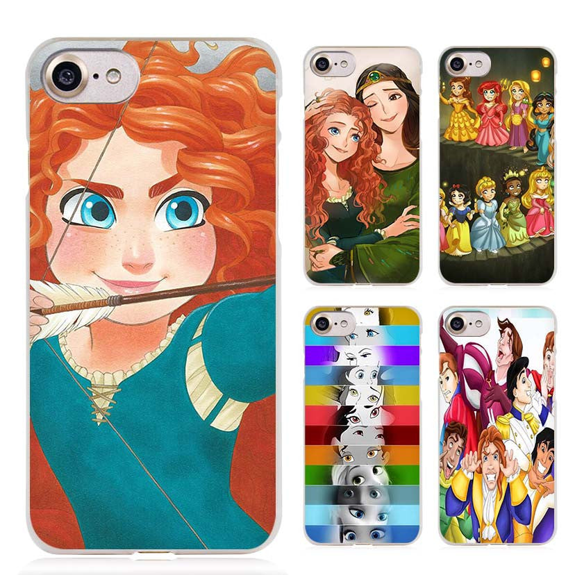 Princess Alice Ariel Clear Cell Phone Case Cover for Iphone 4 4s 5 5s SE 5c 6 6s 7 Plus